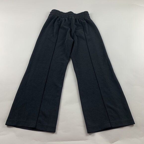 Lululemon Charcoal Ribbed Softstream Wide Leg Cropped Pant 4 - Picture 7 of 9
